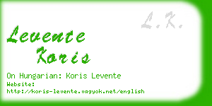 levente koris business card